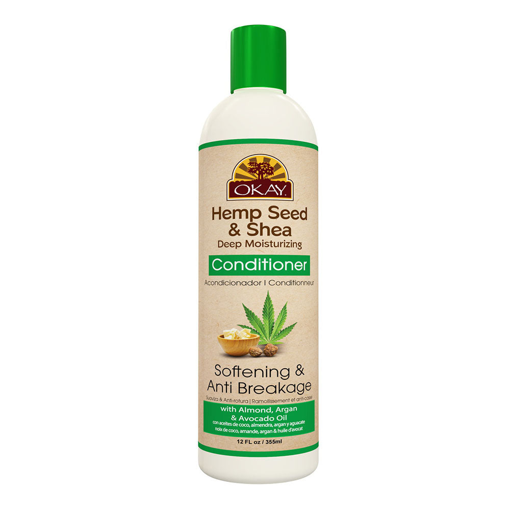 Okay Hemp Seed And Shea Softening Anti Breakage Deep Moisturizing Conditioner, 12 Oz